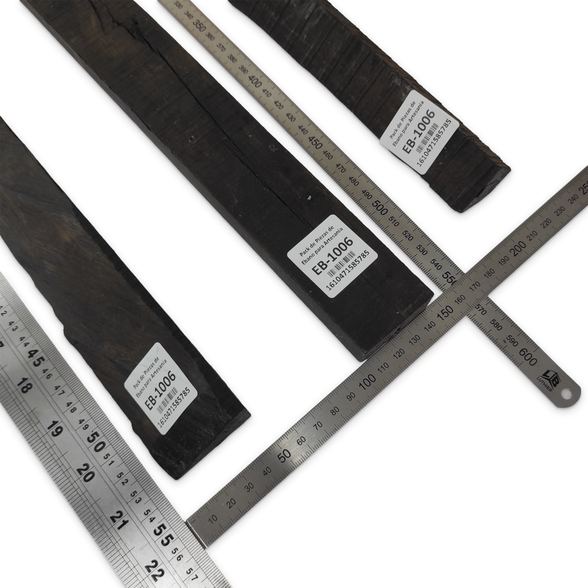 Set de 3 Piezas EB-1006 de Ebano Negro para Artesania2