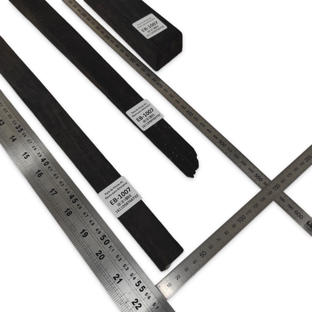 Set de 3 Piezas EB-1007 de Ebano Negro para Artesania2