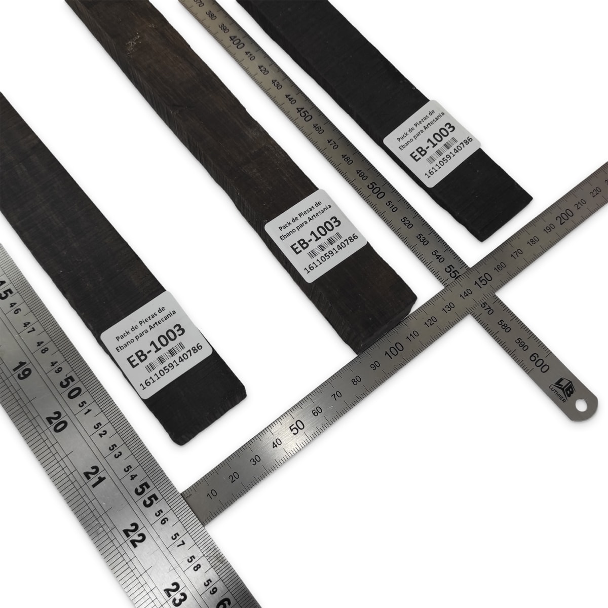 Set de 3 Piezas EB-1003 de Ebano Negro para Artesania2