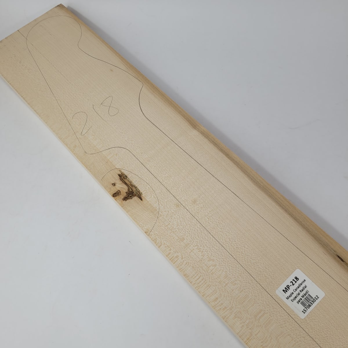 Pieza Unica MP-218 de Maple Arce Canadiense Especial Radial para Mastil de Bajo10