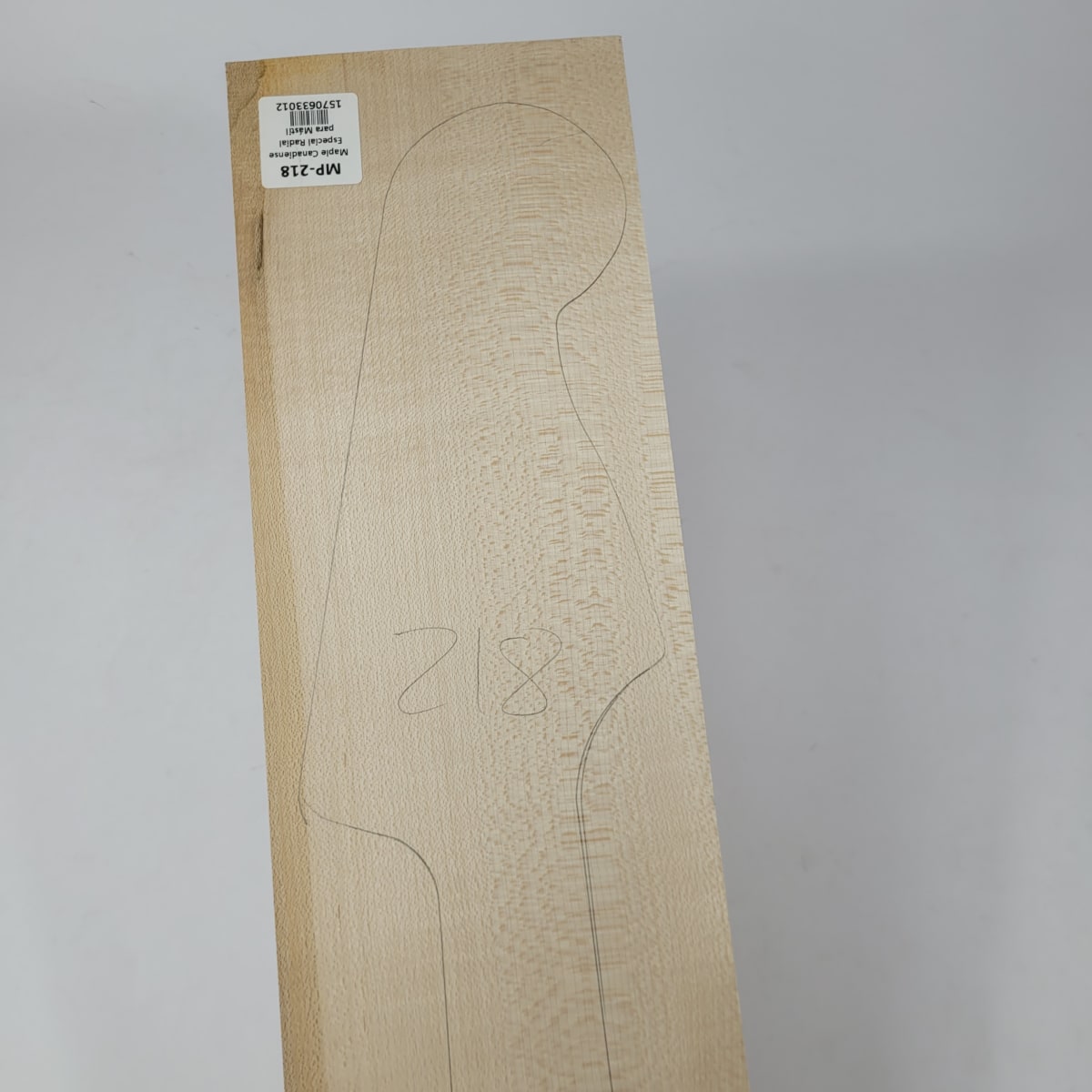 Pieza Unica MP-218 de Maple Arce Canadiense Especial Radial para Mastil de Bajo6