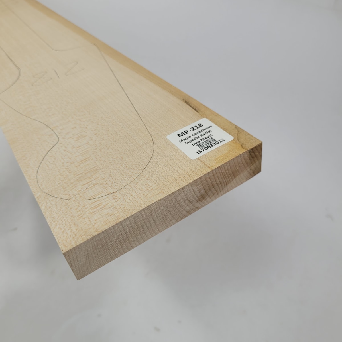 Pieza Unica MP-218 de Maple Arce Canadiense Especial Radial para Mastil de Bajo4