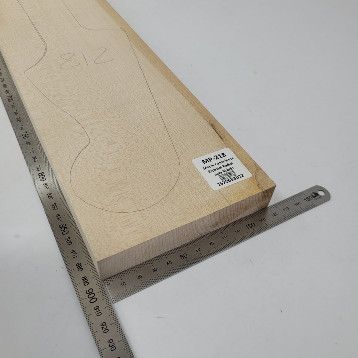 Pieza Unica MP-218 de Maple Arce Canadiense Especial Radial para Mastil de Bajo2