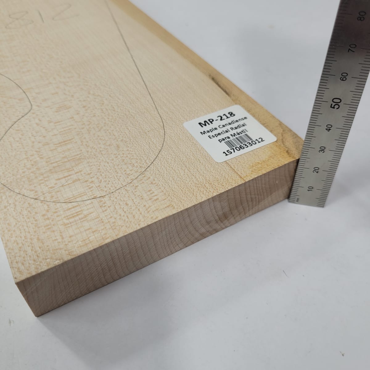 Pieza Unica MP-218 de Maple Arce Canadiense Especial Radial para Mastil de Bajo3