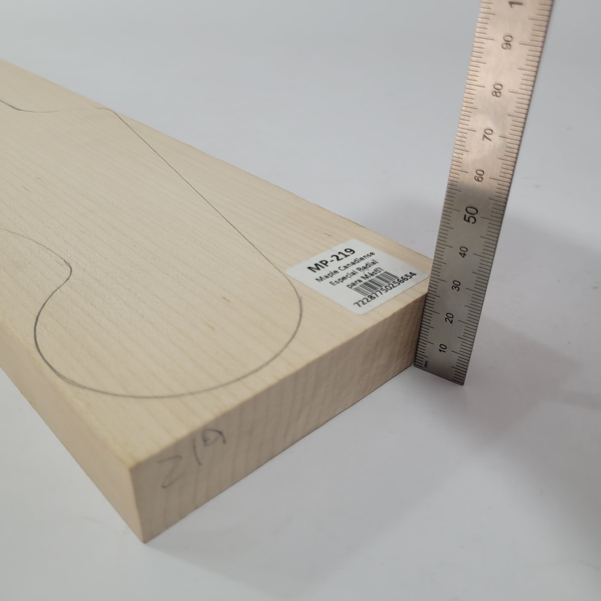 Pieza Unica MP-219 de Curly Maple Rizado Especial Calidad AAA para Mastil de Bajo4