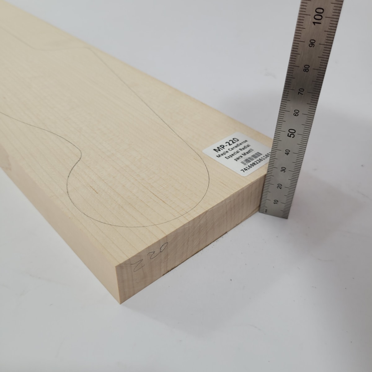 Pieza Unica MP-220 de Curly Maple Rizado Especial Calidad AAA para Mastil de Bajo3