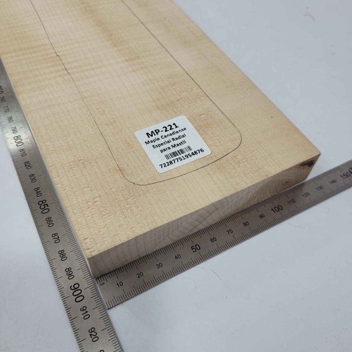 Pieza Unica MP-221 de Maple Arce Canadiense Especial Radial para Mastil de Bajo2