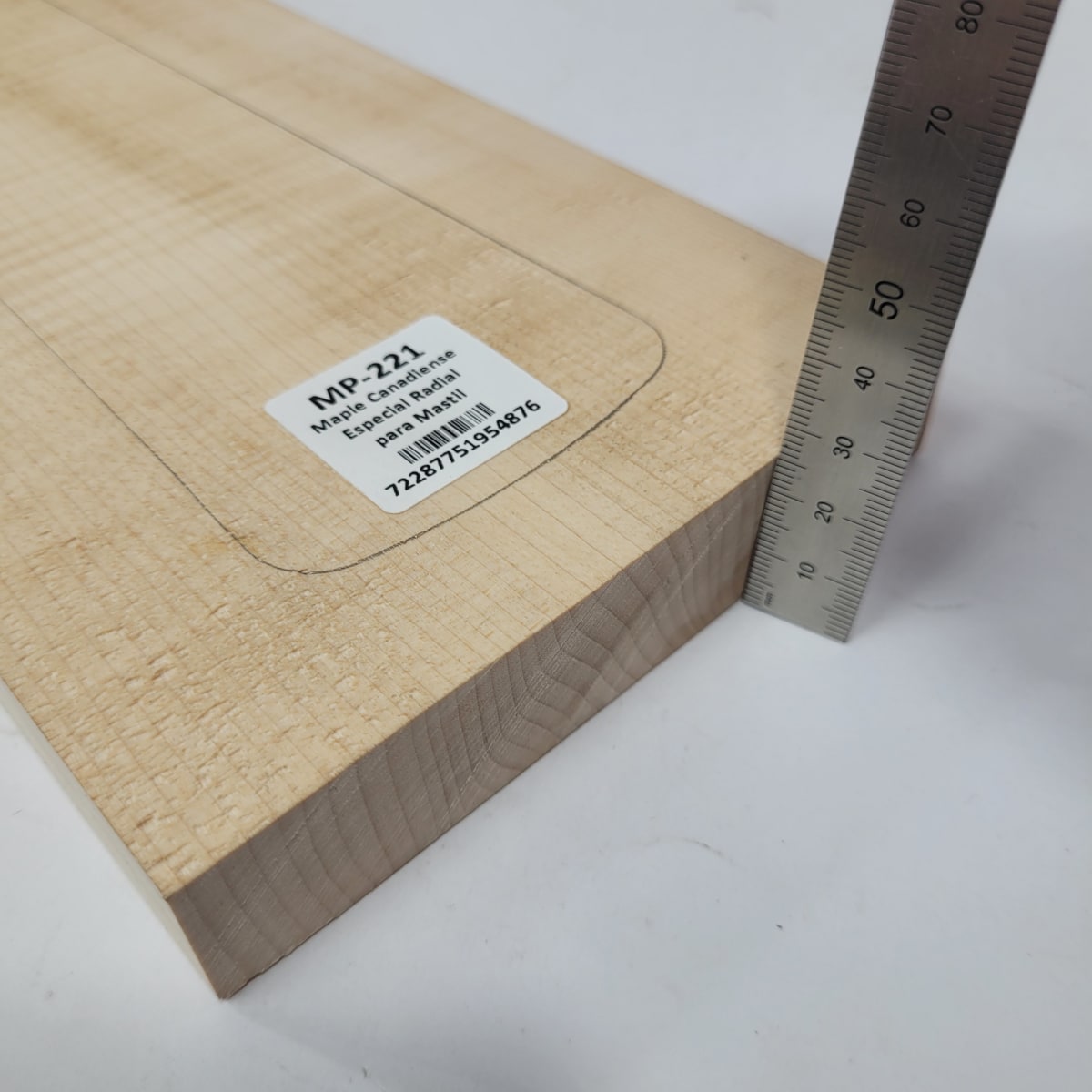 Pieza Unica MP-221 de Maple Arce Canadiense Especial Radial para Mastil de Bajo3