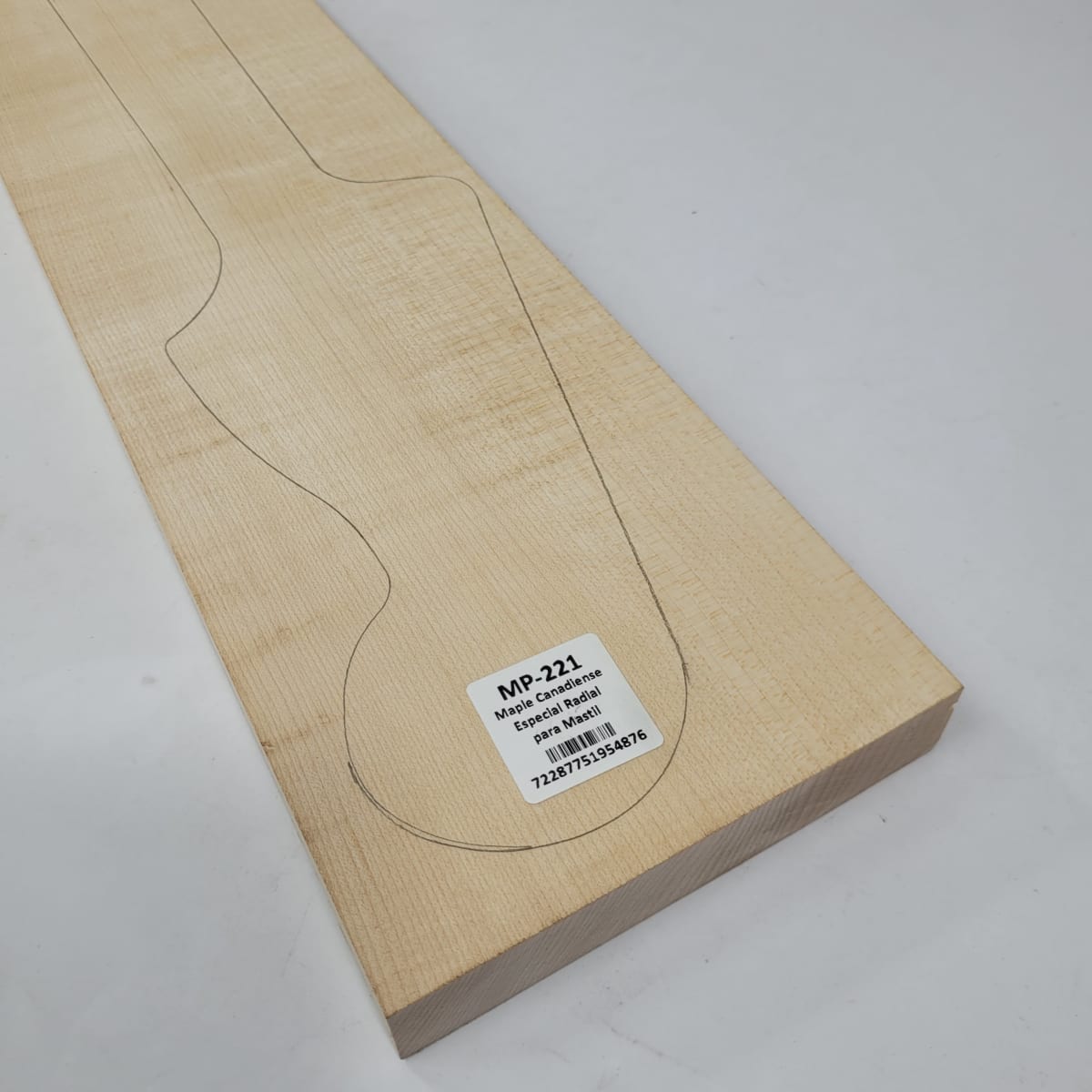 Pieza Unica MP-221 de Maple Arce Canadiense Especial Radial para Mastil de Bajo6