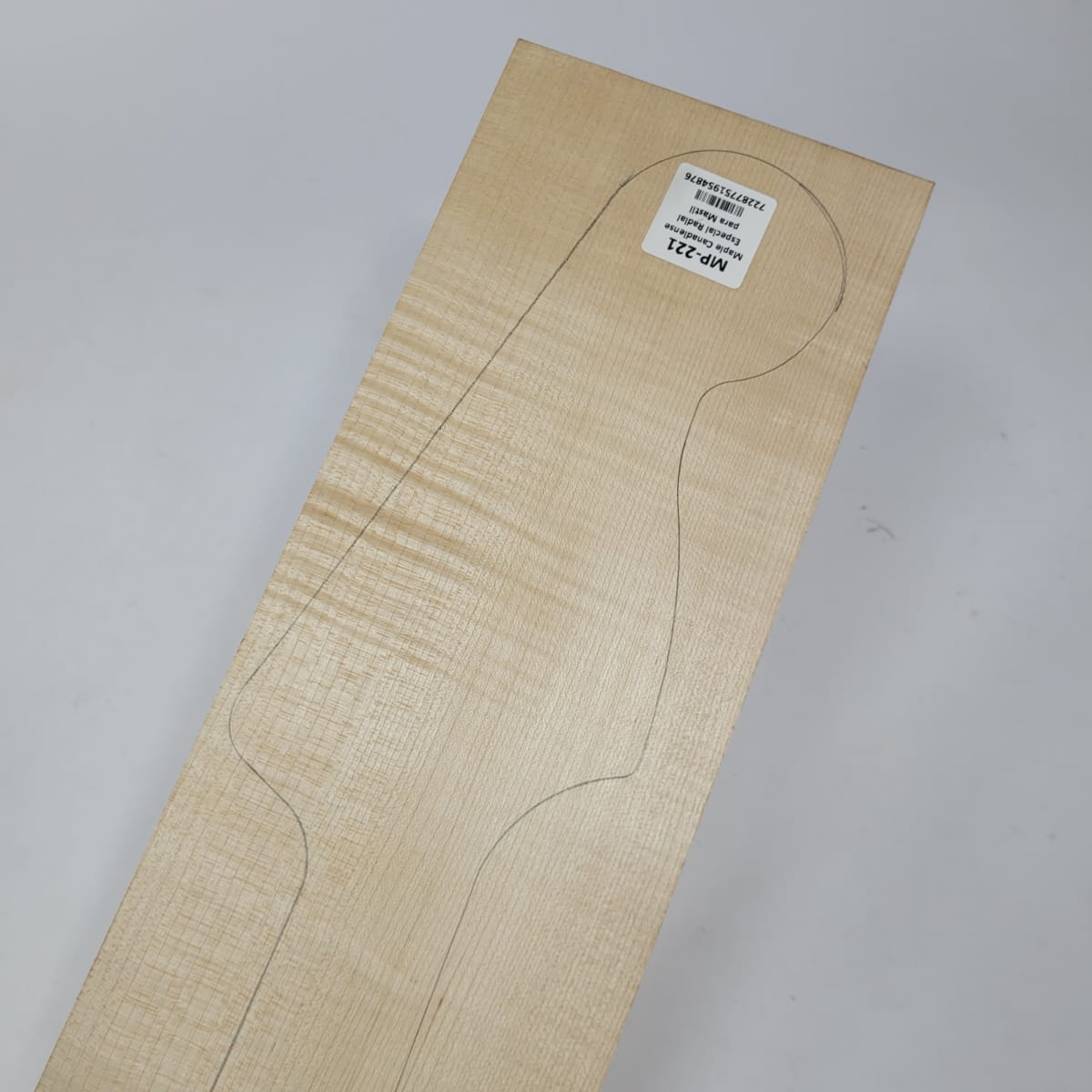 Pieza Unica MP-221 de Maple Arce Canadiense Especial Radial para Mastil de Bajo4