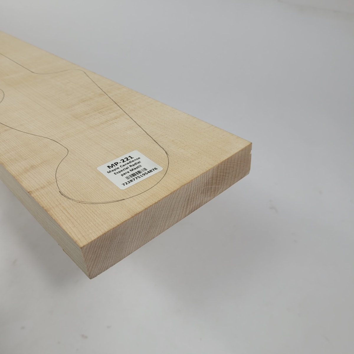 Pieza Unica MP-221 de Maple Arce Canadiense Especial Radial para Mastil de Bajo7