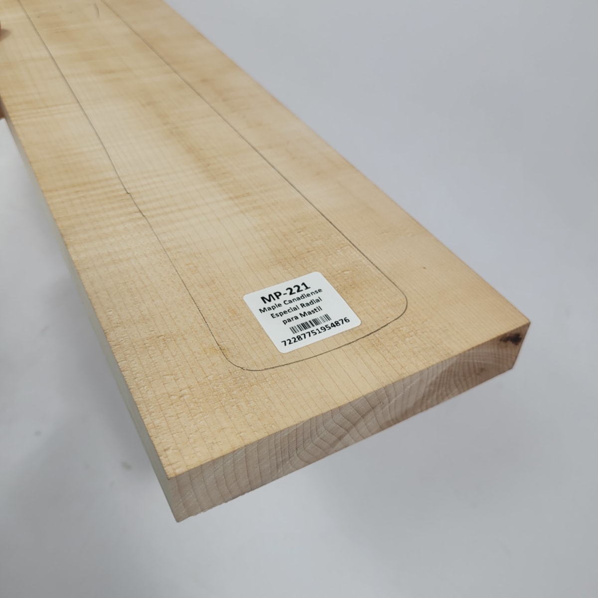 Pieza Unica MP-221 de Maple Arce Canadiense Especial Radial para Mastil de Bajo8