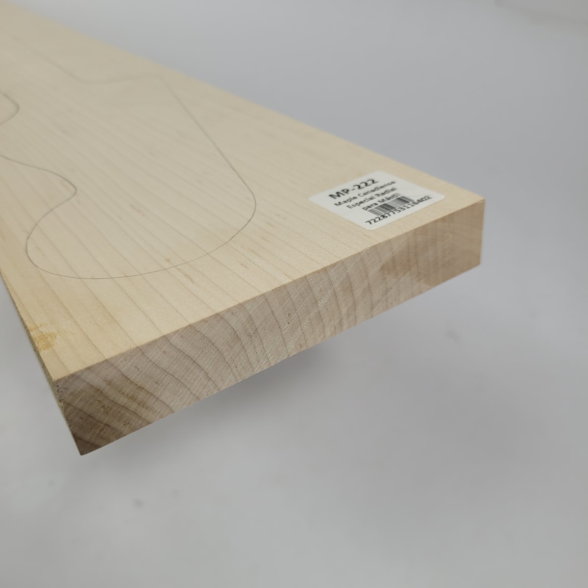 Pieza Unica MP-222 de Maple Arce Canadiense Especial Radial para Mastil de Bajo8