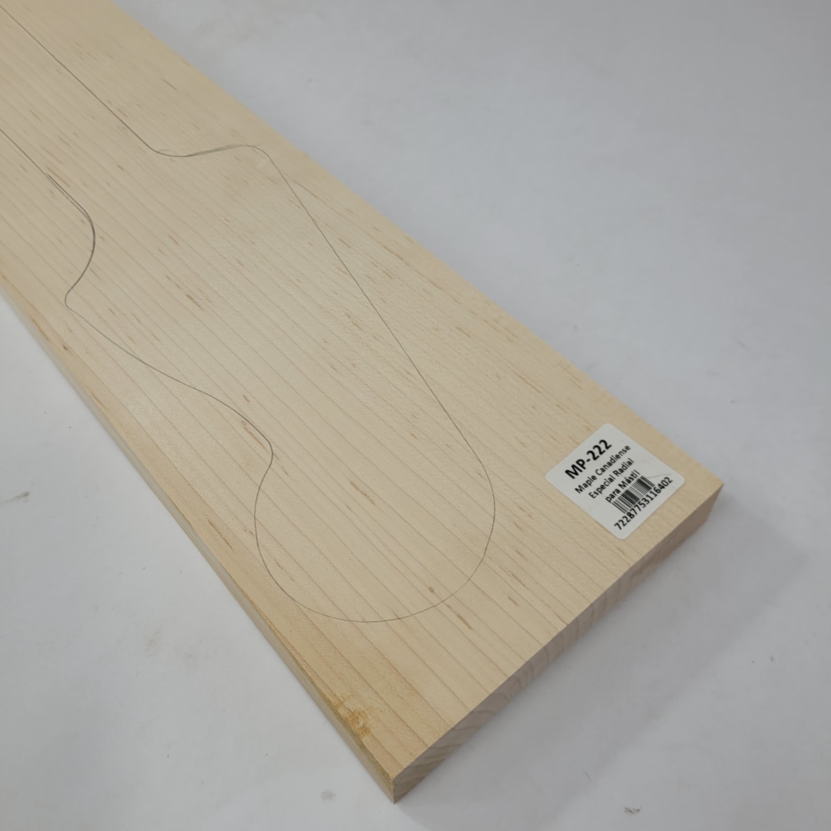 Pieza Unica MP-222 de Maple Arce Canadiense Especial Radial para Mastil de Bajo5