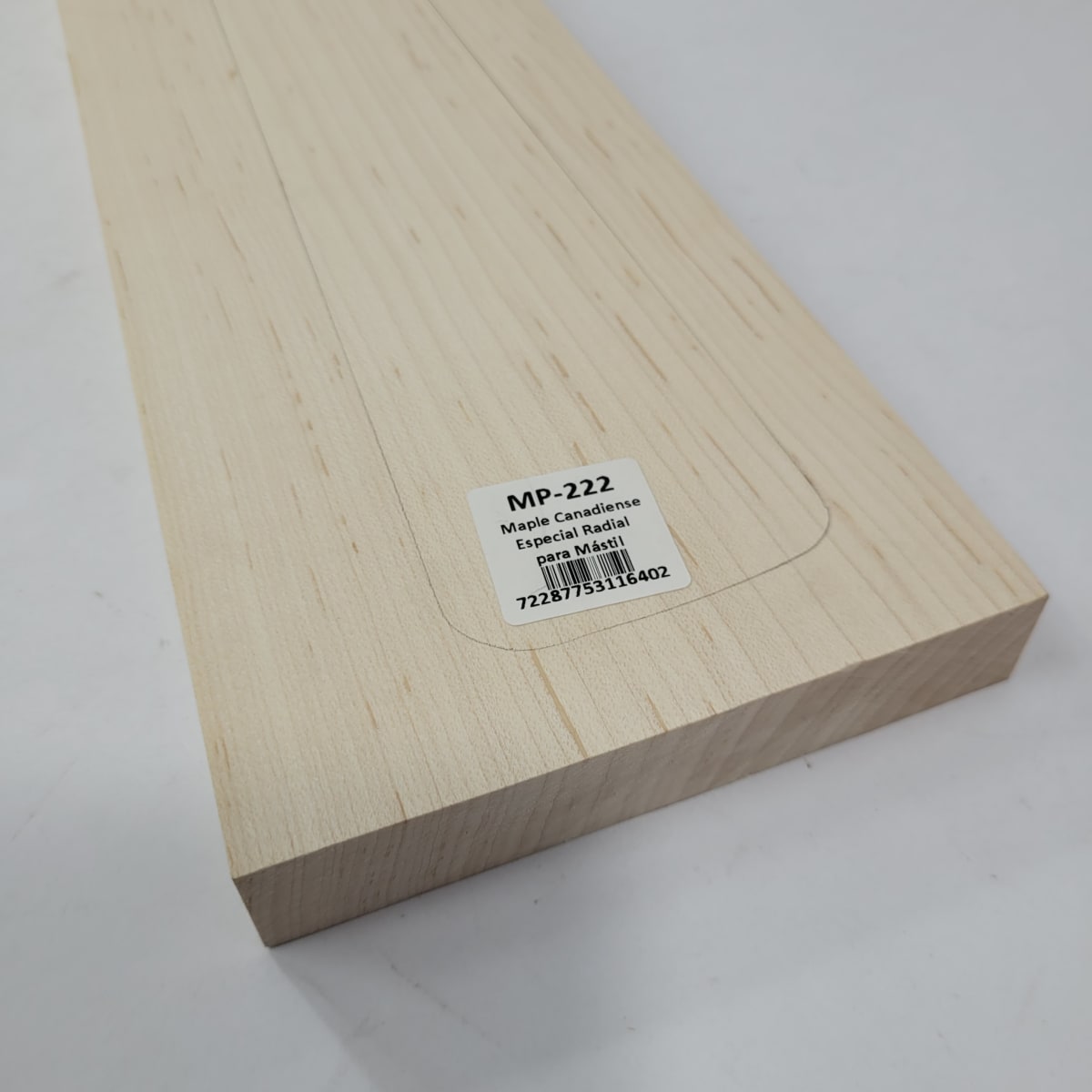 Pieza Unica MP-222 de Maple Arce Canadiense Especial Radial para Mastil de Bajo6