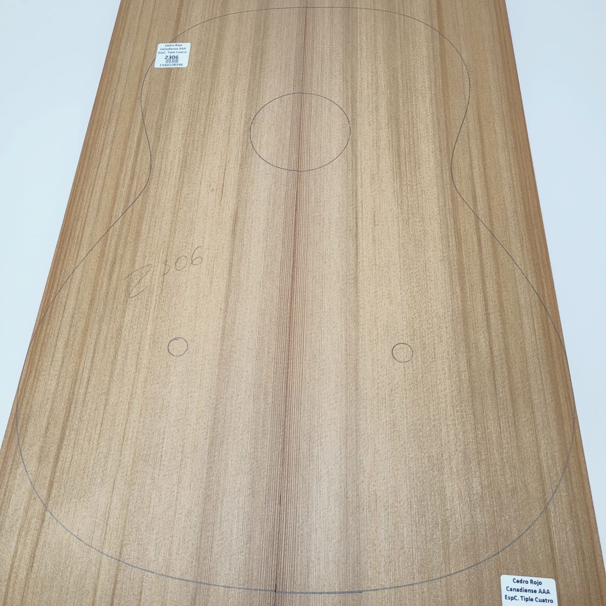 Madera para Tapa Armónica REF: 2306 para Tiple de Cedro Rojo Canadiense Calidad AAA6