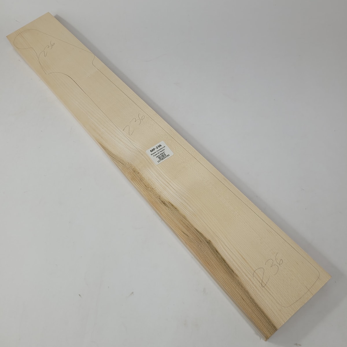 Pieza Unica MP-236 de Maple Arce Canadiense Especial Radial para Mastil de Guitarra 22 Trastes6