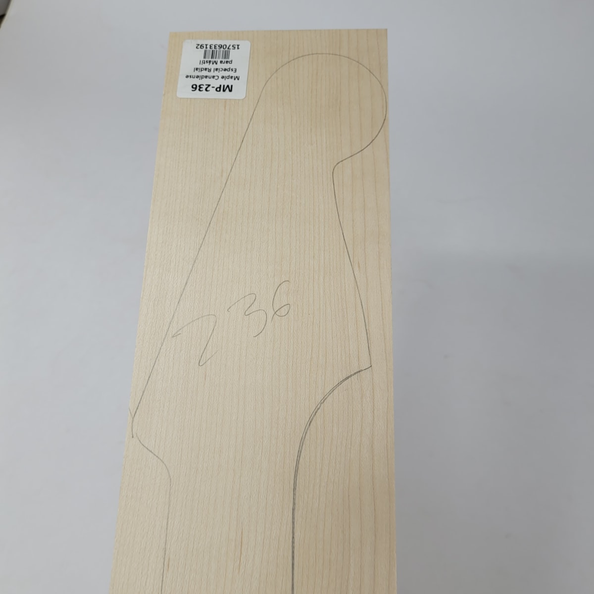 Pieza Unica MP-236 de Maple Arce Canadiense Especial Radial para Mastil de Guitarra 22 Trastes8