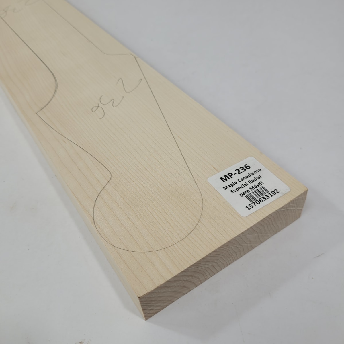 Pieza Unica MP-236 de Maple Arce Canadiense Especial Radial para Mastil de Guitarra 22 Trastes4