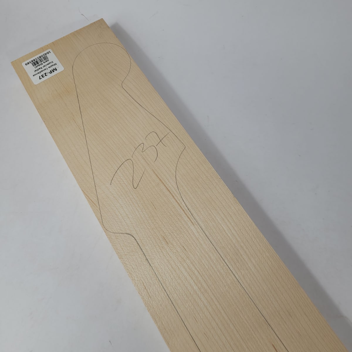 Pieza Unica MP-237 de Maple Arce Canadiense Especial Radial para Mastil de Guitarra 22 Trastes6
