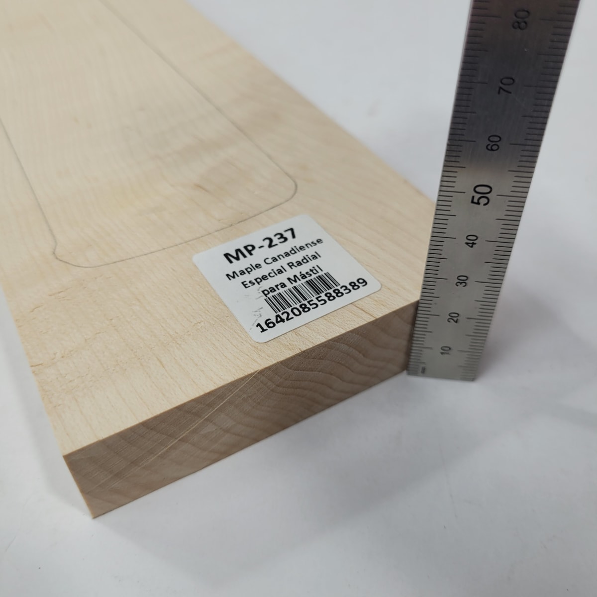 Pieza Unica MP-237 de Maple Arce Canadiense Especial Radial para Mastil de Guitarra 22 Trastes3