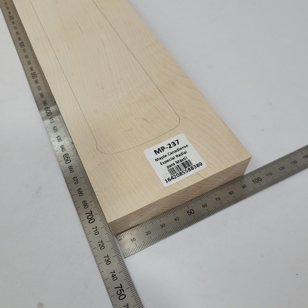 Pieza Unica MP-237 de Maple Arce Canadiense Especial Radial para Mastil de Guitarra 22 Trastes2