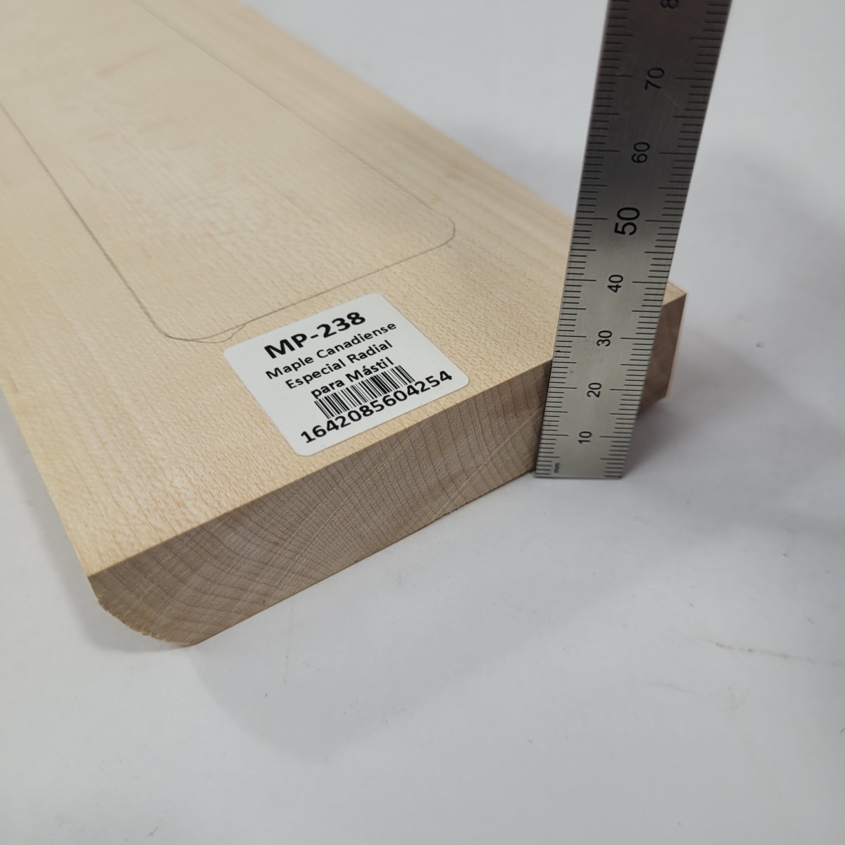 Pieza Unica MP-238 de Maple Arce Canadiense Especial Radial para Mastil de Guitarra 24 Trastes3