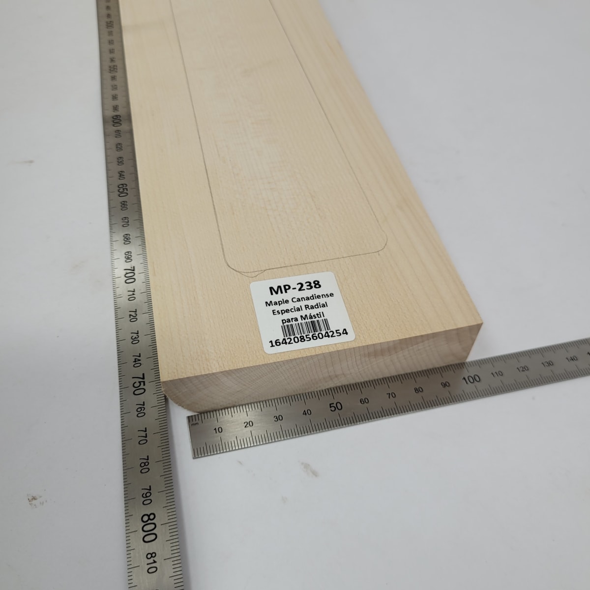 Pieza Unica MP-238 de Maple Arce Canadiense Especial Radial para Mastil de Guitarra 24 Trastes2