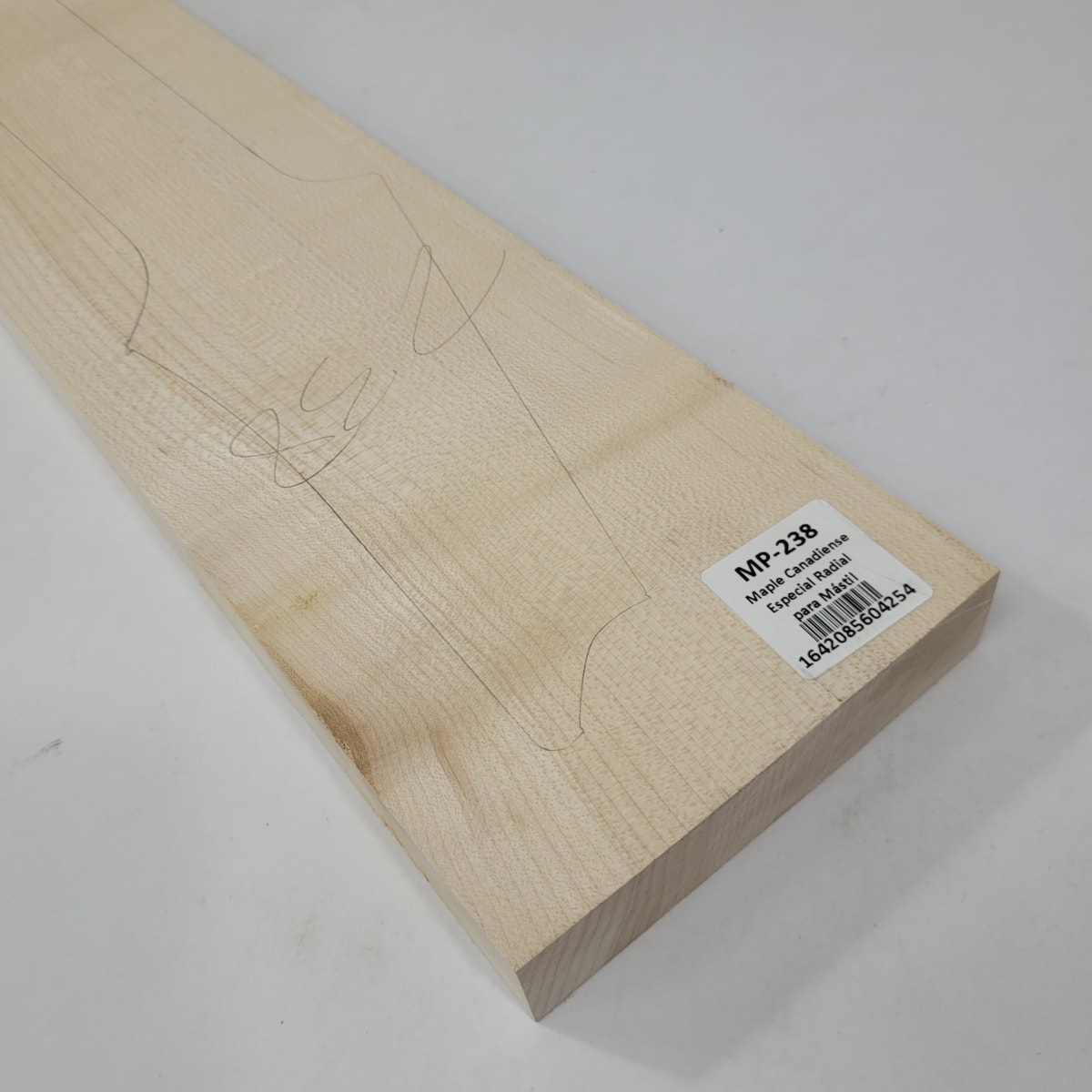 Pieza Unica MP-238 de Maple Arce Canadiense Especial Radial para Mastil de Guitarra 24 Trastes5