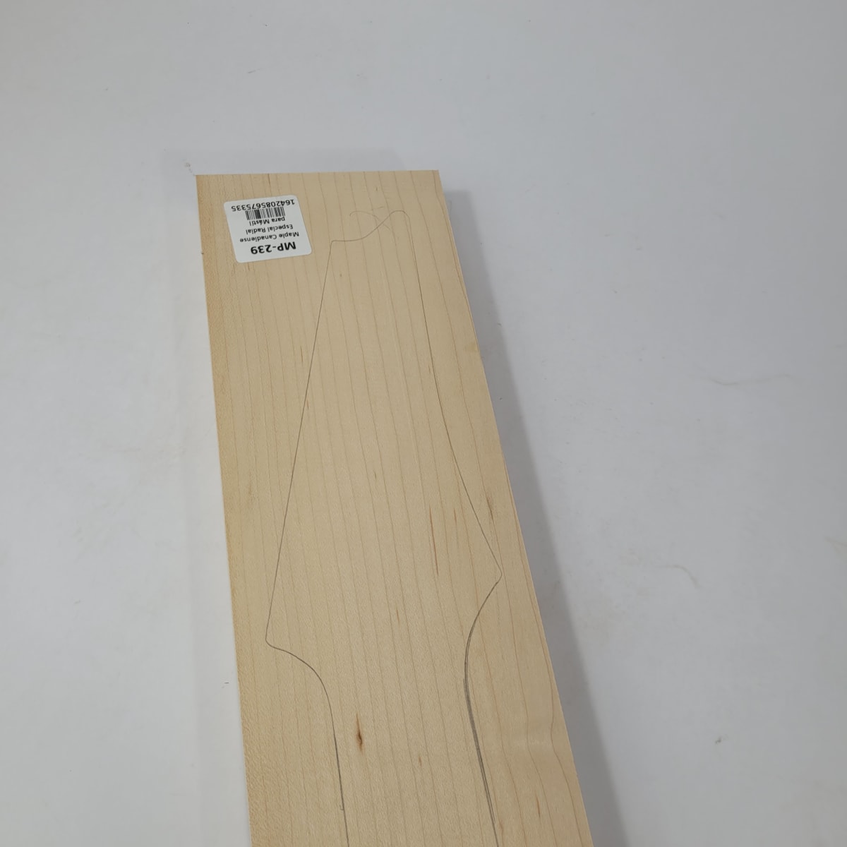 Pieza Unica MP-239 de Maple Arce Canadiense Especial Radial para Mastil de Guitarra 24 Trastes9