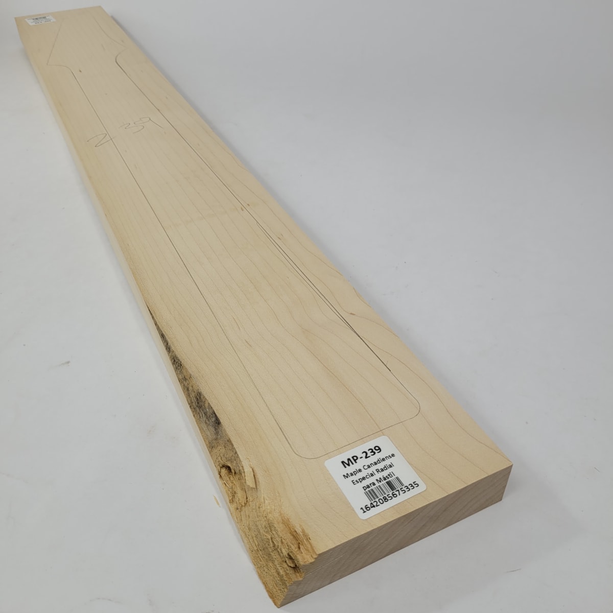 Pieza Unica MP-239 de Maple Arce Canadiense Especial Radial para Mastil de Guitarra 24 Trastes5