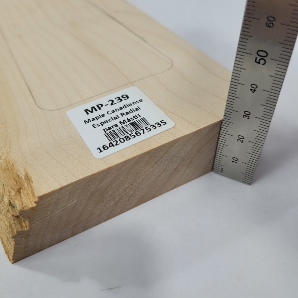 Pieza Unica MP-239 de Maple Arce Canadiense Especial Radial para Mastil de Guitarra 24 Trastes3