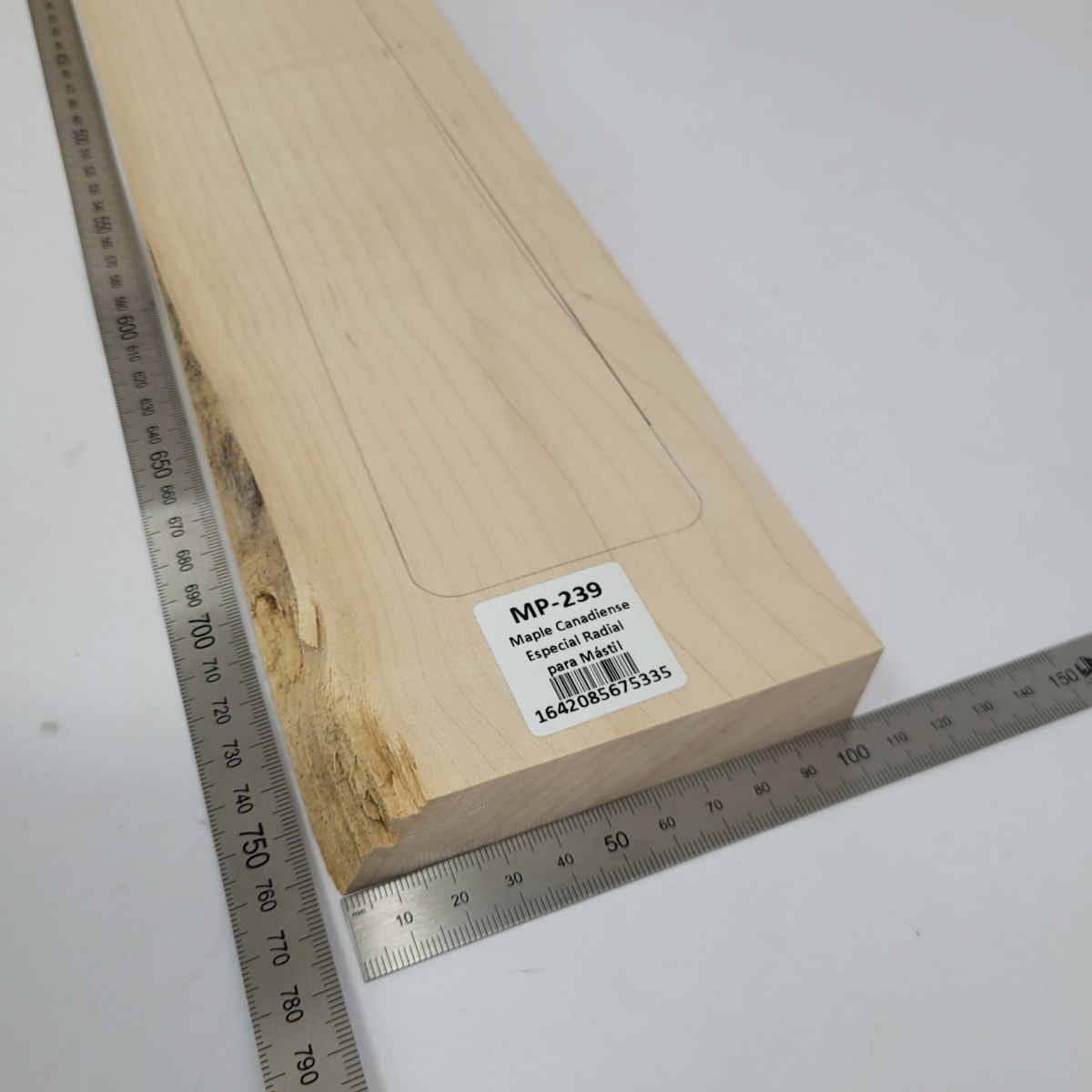 Pieza Unica MP-239 de Maple Arce Canadiense Especial Radial para Mastil de Guitarra 24 Trastes2