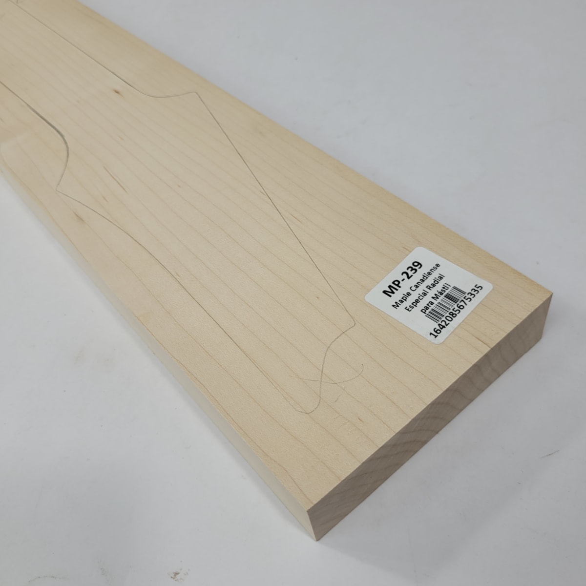 Pieza Unica MP-239 de Maple Arce Canadiense Especial Radial para Mastil de Guitarra 24 Trastes4