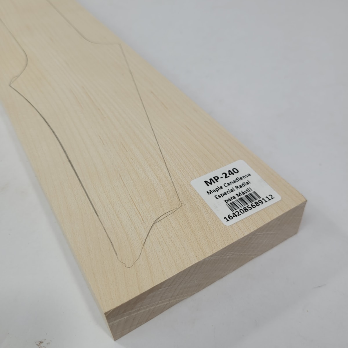 Pieza Unica MP-240 de Maple Arce Canadiense Especial Radial para Mastil de Guitarra 24 Trastes4