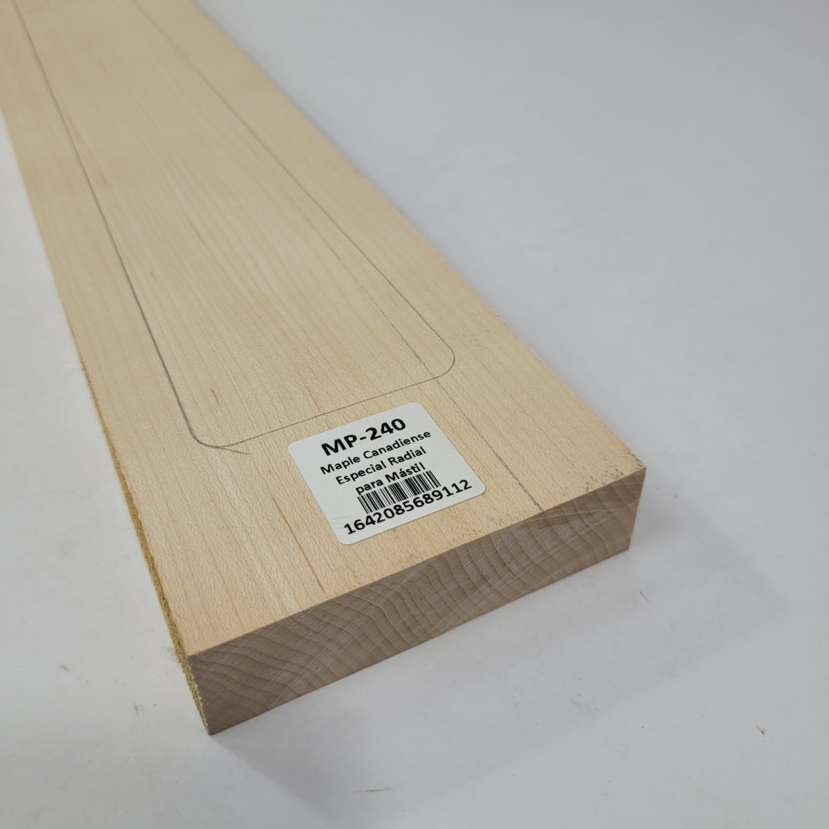 Pieza Unica MP-240 de Maple Arce Canadiense Especial Radial para Mastil de Guitarra 24 Trastes5