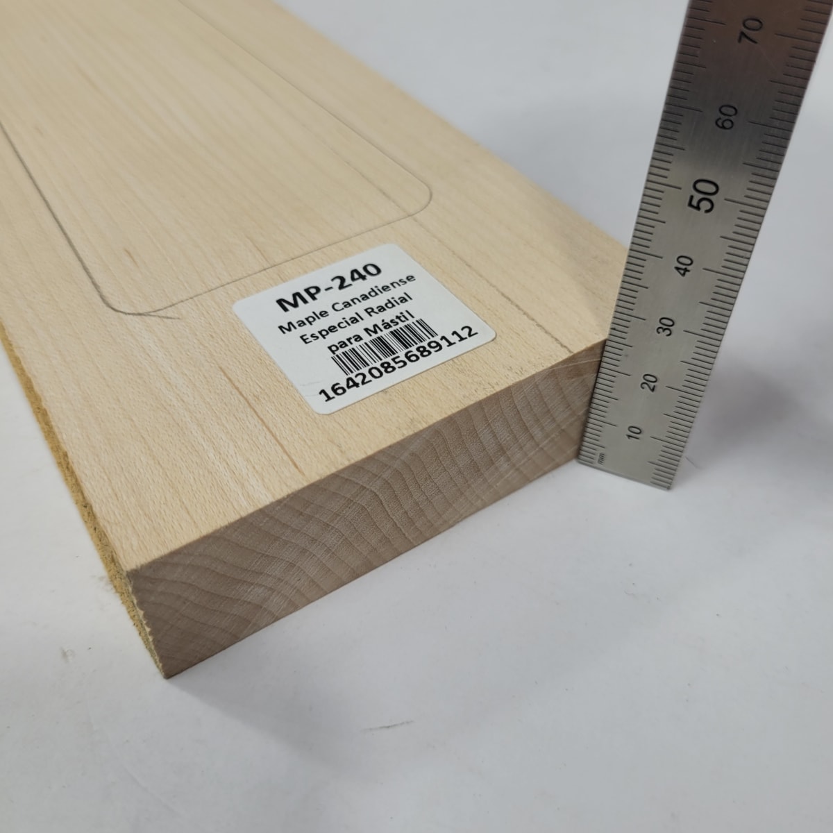 Pieza Unica MP-240 de Maple Arce Canadiense Especial Radial para Mastil de Guitarra 24 Trastes3