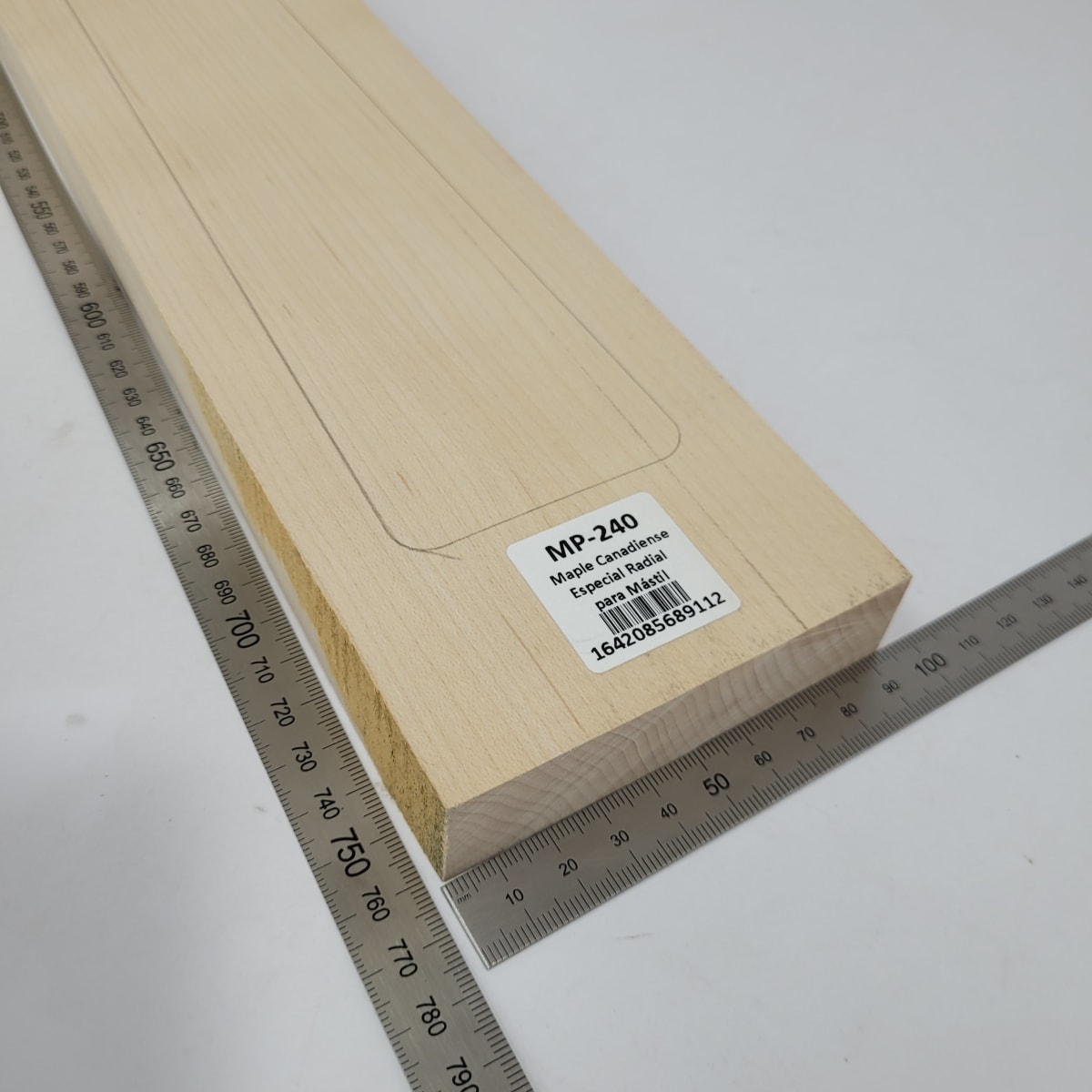 Pieza Unica MP-240 de Maple Arce Canadiense Especial Radial para Mastil de Guitarra 24 Trastes2