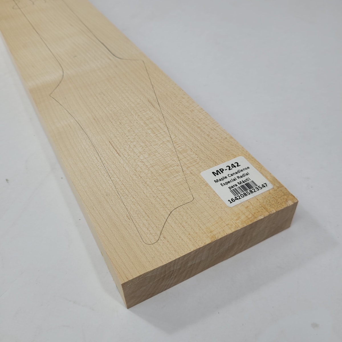 Pieza Unica MP-242 de Maple Arce Canadiense Especial Radial para Mastil de Guitarra 24 Trastes5
