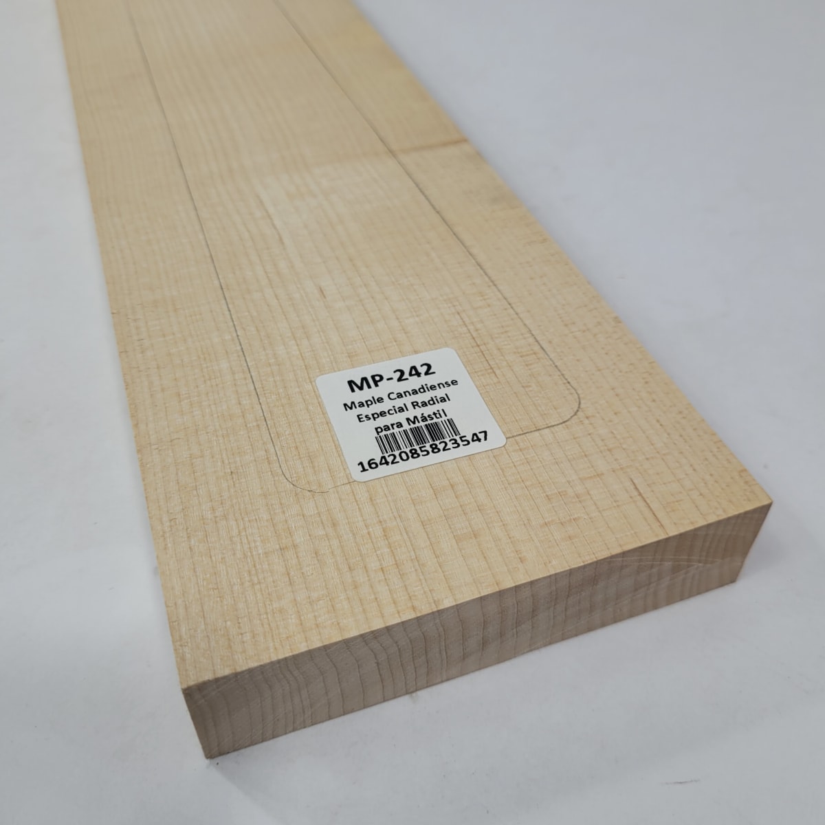 Pieza Unica MP-242 de Maple Arce Canadiense Especial Radial para Mastil de Guitarra 24 Trastes6