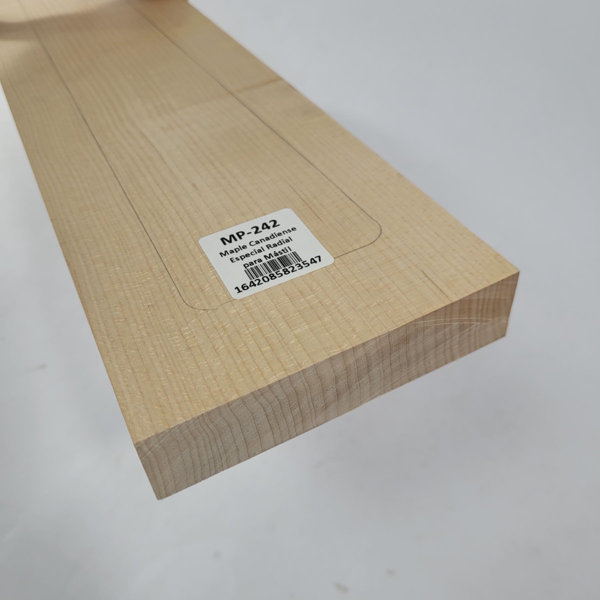 Pieza Unica MP-242 de Maple Arce Canadiense Especial Radial para Mastil de Guitarra 24 Trastes4