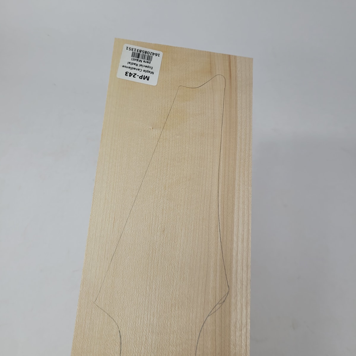 Pieza Unica MP-243 de Maple Arce Canadiense Especial Radial para Mastil de Guitarra 24 Trastes8