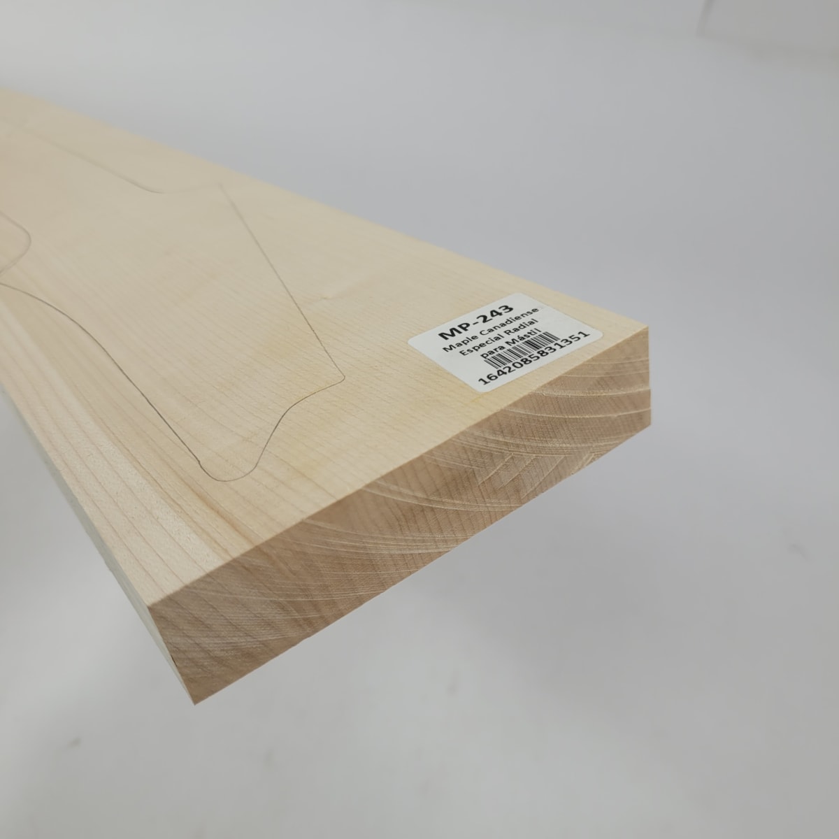 Pieza Unica MP-243 de Maple Arce Canadiense Especial Radial para Mastil de Guitarra 24 Trastes4