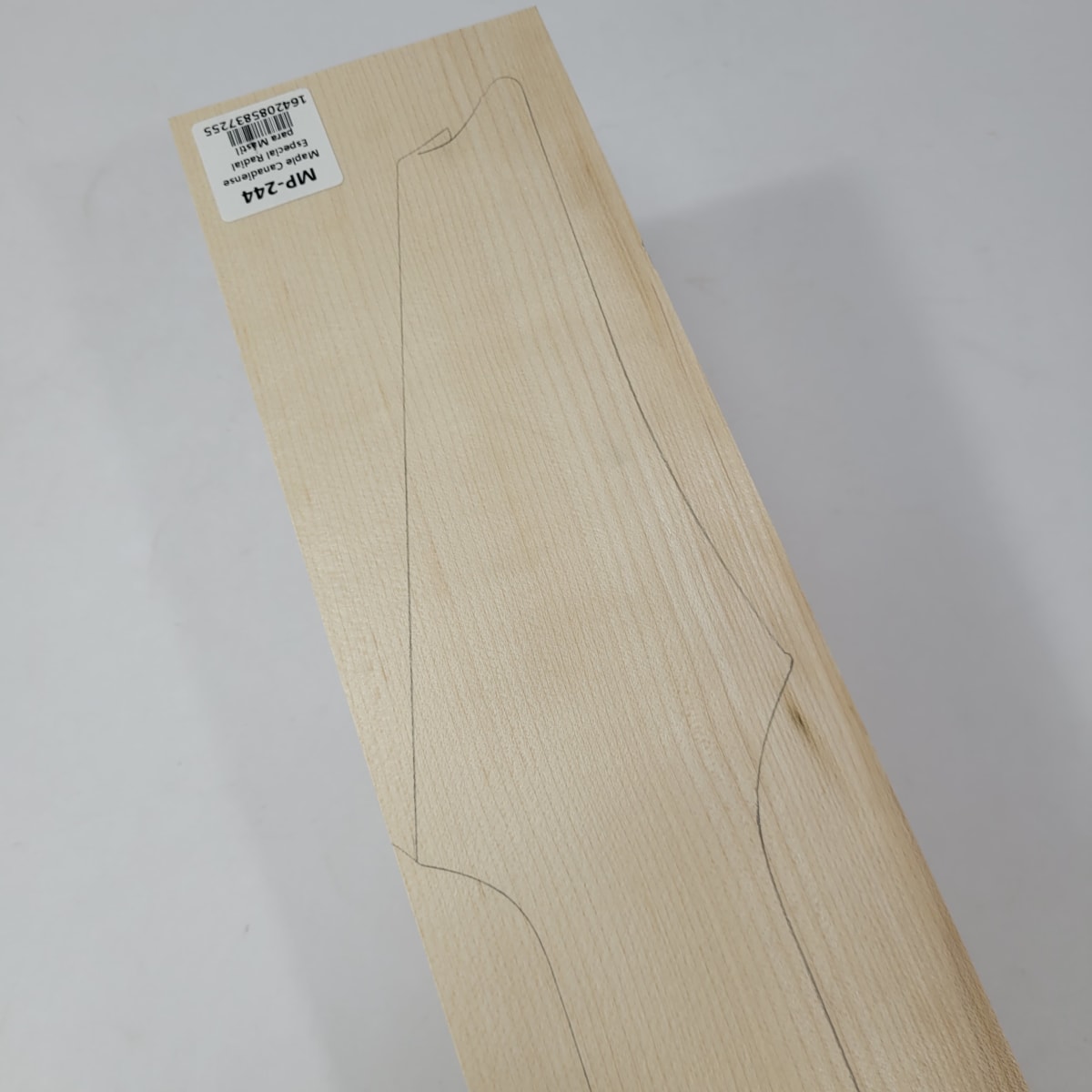 Pieza Unica MP-244 de Maple Arce Canadiense Especial Radial para Mastil de Guitarra 24 Trastes4