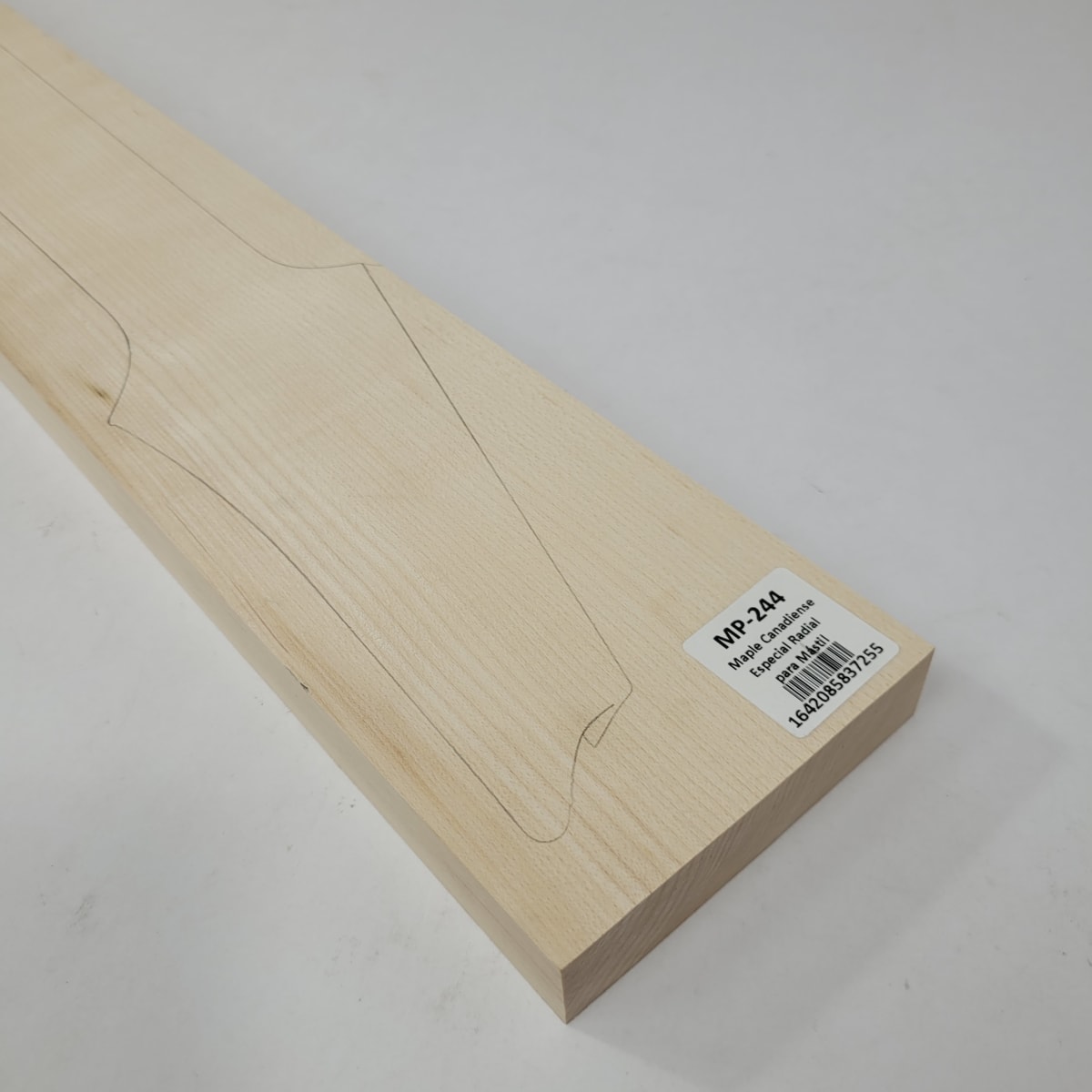 Pieza Unica MP-244 de Maple Arce Canadiense Especial Radial para Mastil de Guitarra 24 Trastes6