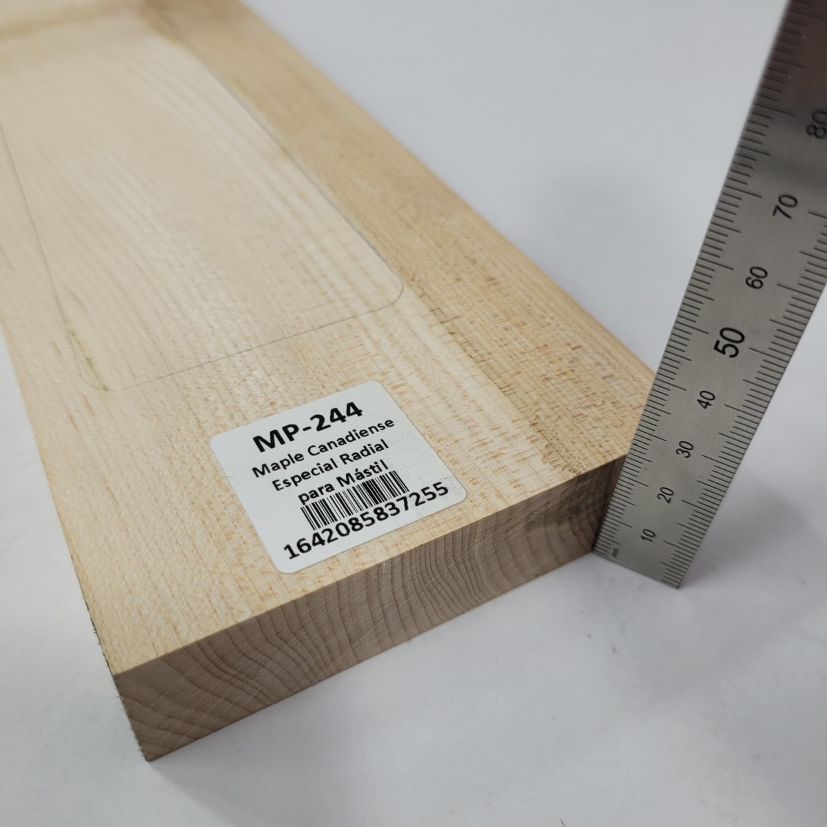 Pieza Unica MP-244 de Maple Arce Canadiense Especial Radial para Mastil de Guitarra 24 Trastes3