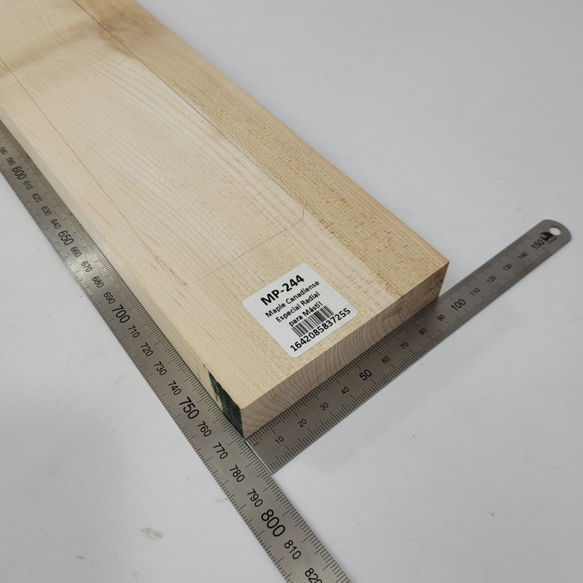 Pieza Unica MP-244 de Maple Arce Canadiense Especial Radial para Mastil de Guitarra 24 Trastes2