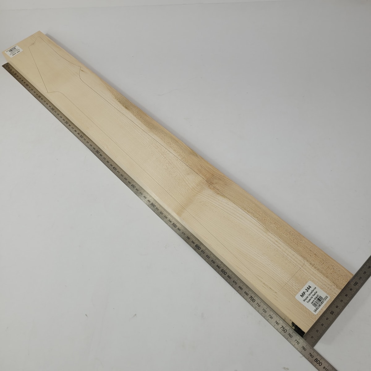 Pieza Unica MP-244 de Maple Arce Canadiense Especial Radial para Mastil de Guitarra 24 Trastes8