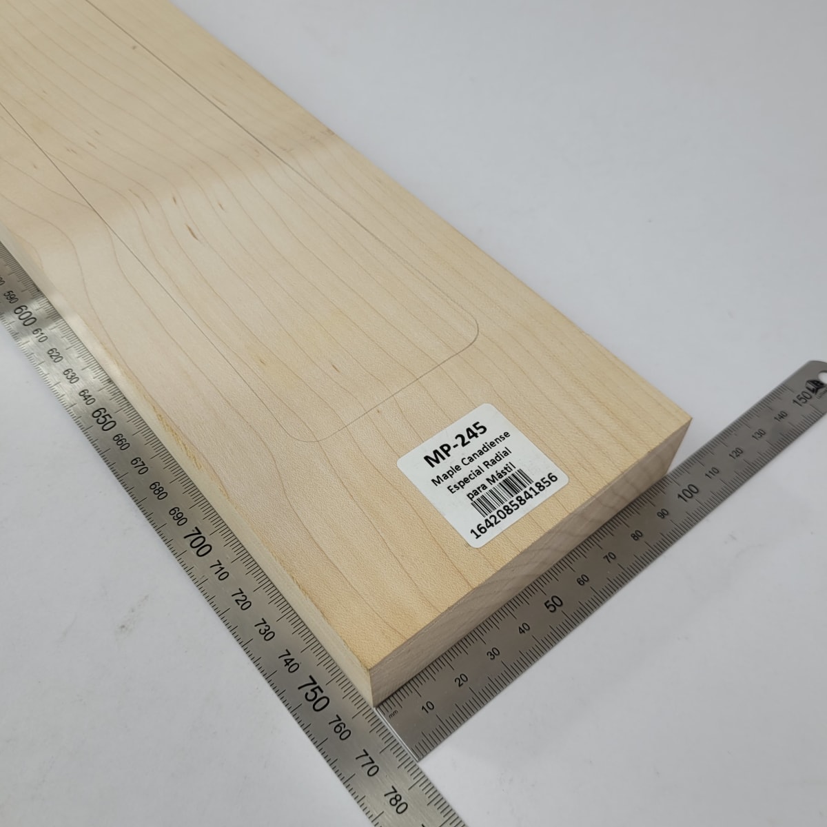 Pieza Unica MP-245 de Maple Arce Canadiense Especial Radial para Mastil de Guitarra 24 Trastes2