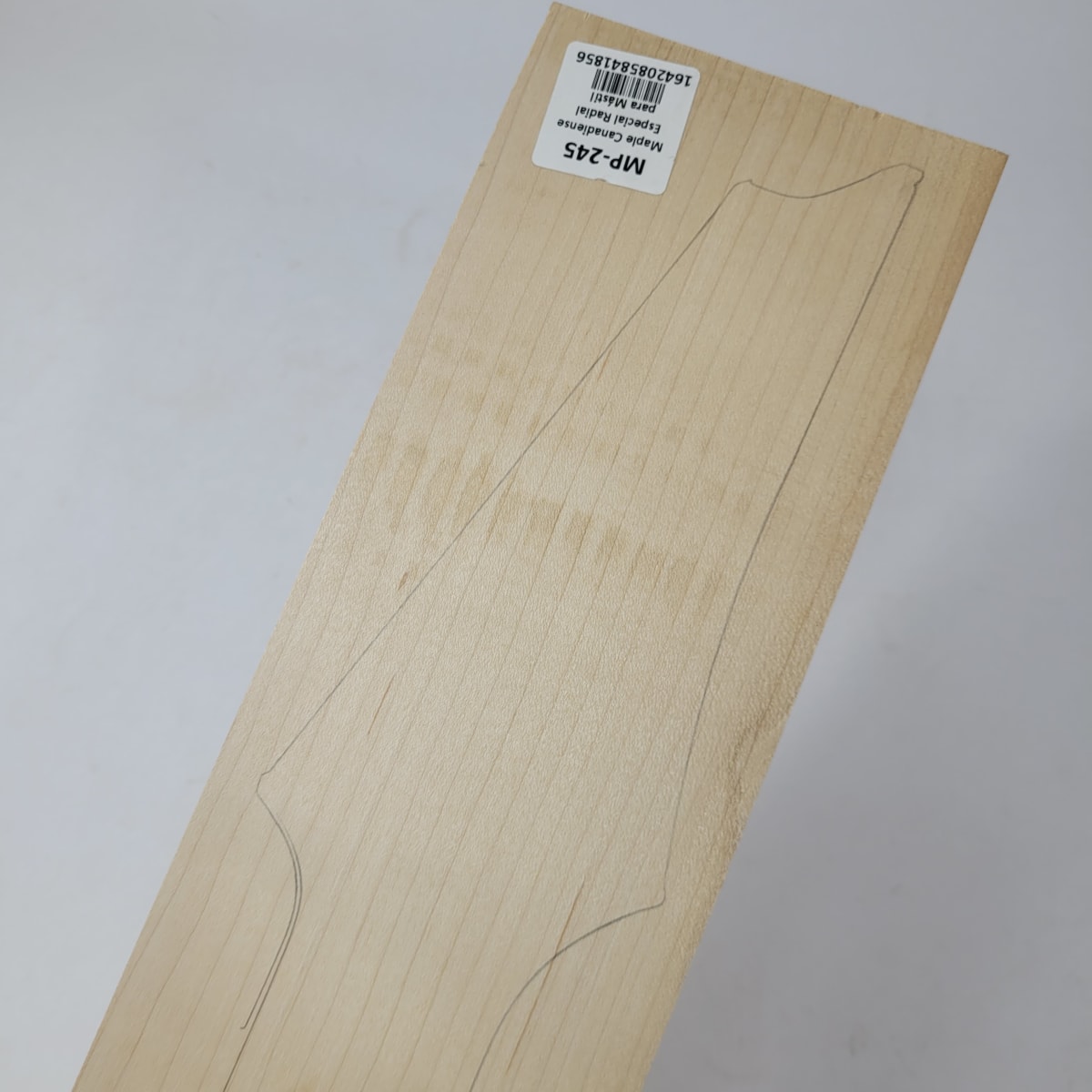 Pieza Unica MP-245 de Maple Arce Canadiense Especial Radial para Mastil de Guitarra 24 Trastes8